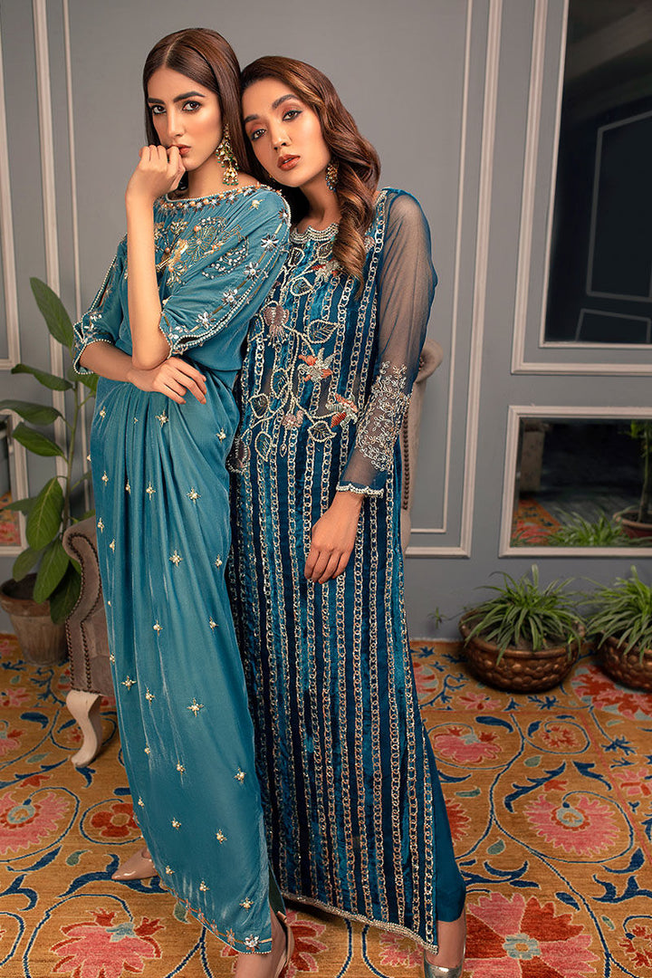 Sapphire - Zeb & Zeeshan -  Kaftan Dress - raniazara