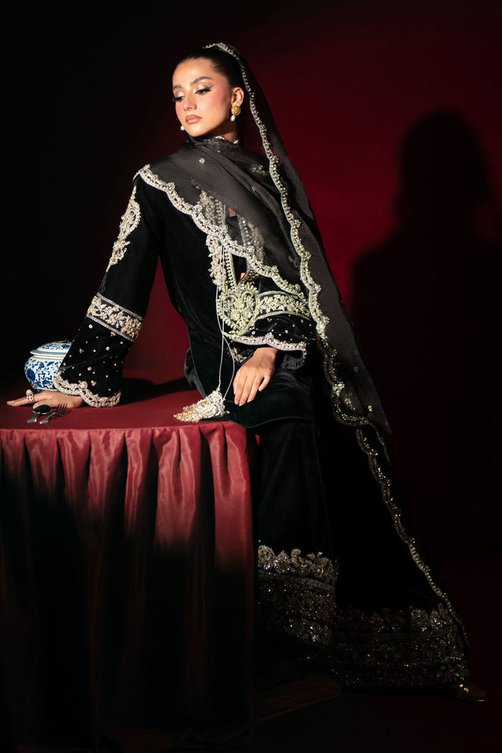 Noir - Waniya by Mehr Azam - velvet Suit - Pret - raniazara