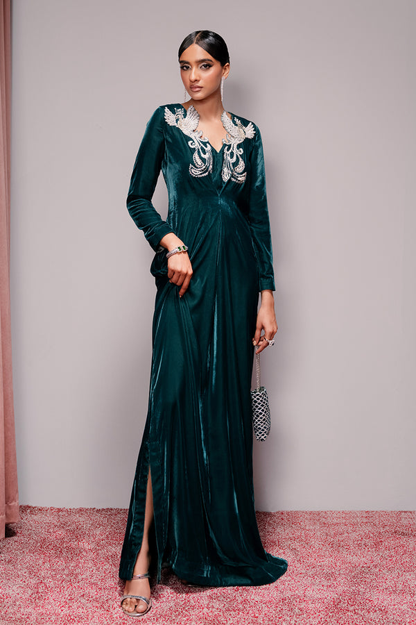 Emerald Escape - Zeb & Zeeshan - Kaftan Dress - raniazara