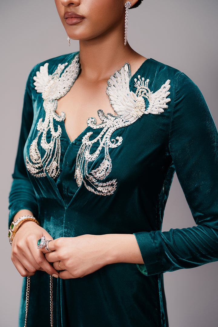 Emerald Escape - Zeb & Zeeshan - Kaftan Dress - raniazara