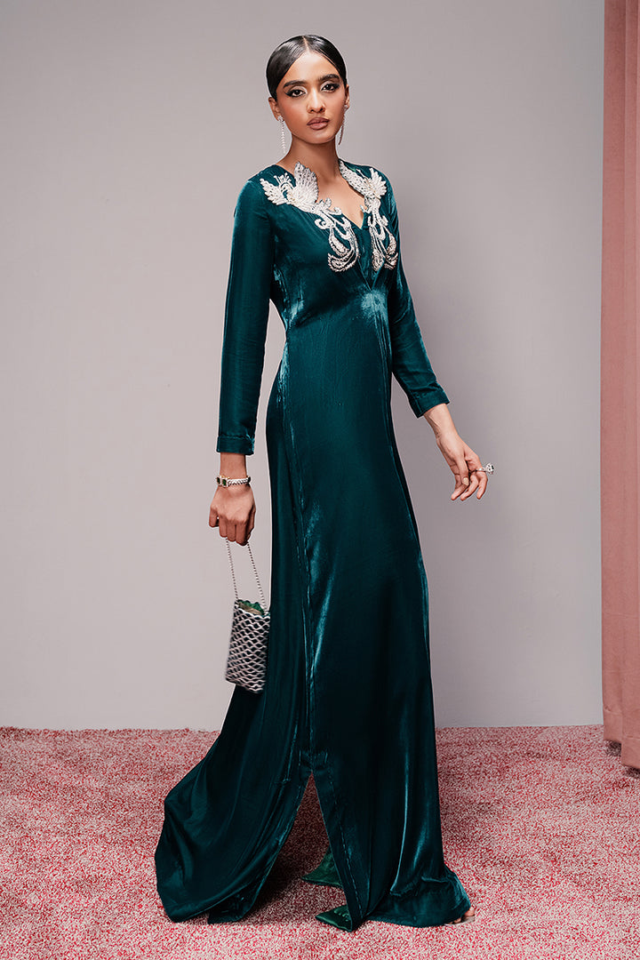 Emerald Escape - Zeb & Zeeshan - Kaftan Dress - raniazara