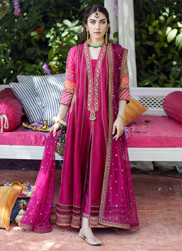 ZAREEN FUCHSIA KALIDAAR AND DUPATTA - Farah Talib Aziz - Luxury Pret - raniazara