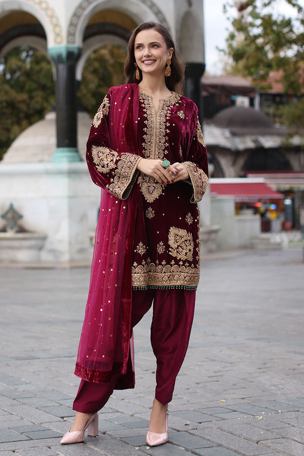 Aysel - Aisha Imran - Velvet Suit - raniazara