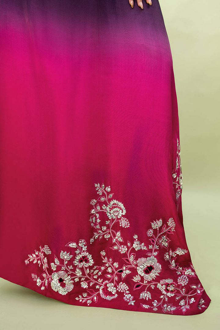 MAGENTA OMBRE - ZAINAB SALMAN - Kaftan Dress - raniazara