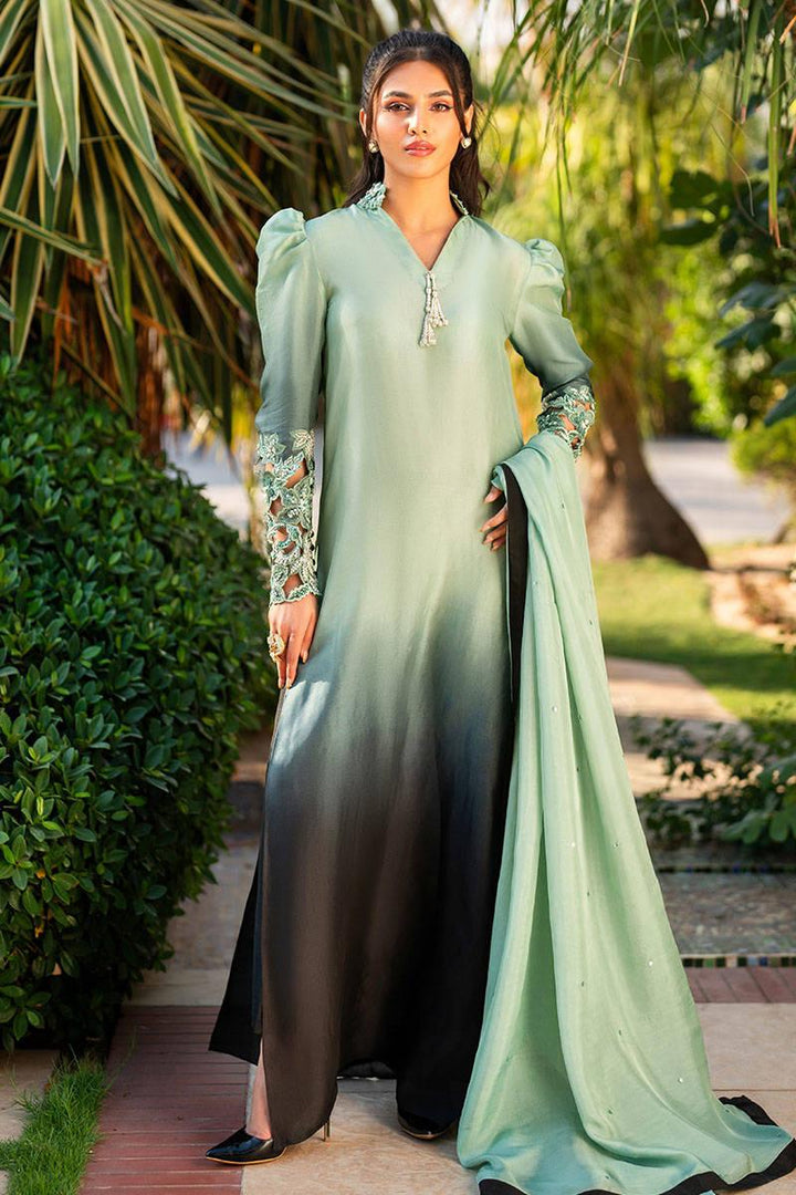 SAGE GREEN OMBRE - Zainab Salman - Ready To Ship - raniazara