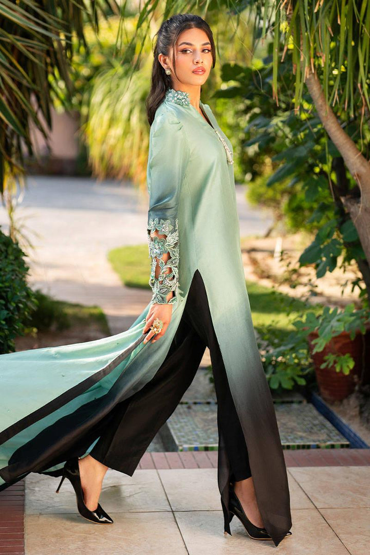 SAGE GREEN OMBRE - Zainab Salman - Ready To Ship - raniazara