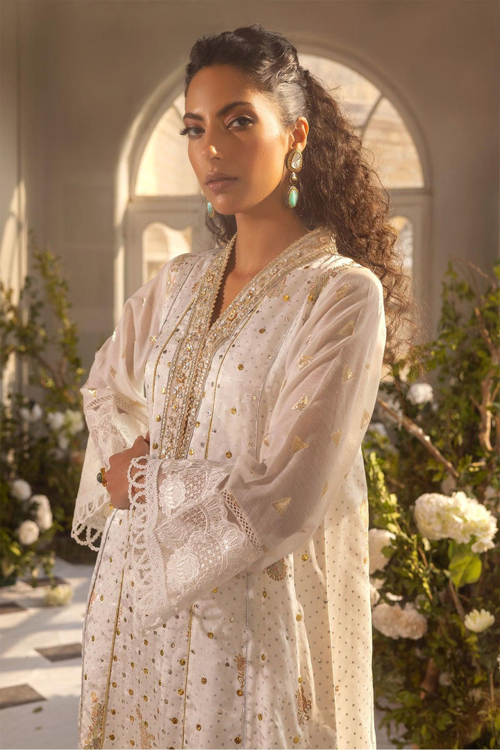 RANO KAFTAN CUT SHIRT - Annus Abrar - Luxury Pret - raniazara