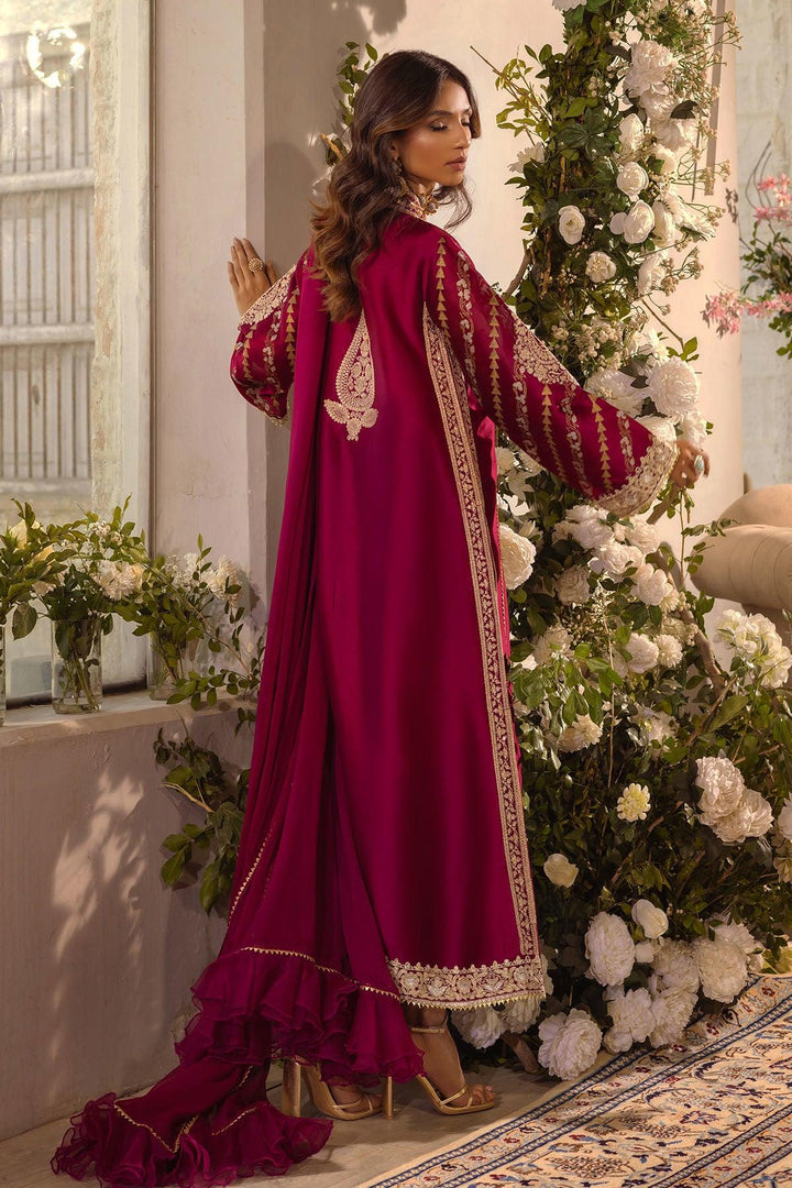 VISAAL - CRANBERRY SHIRT AND DUPATTA - Annus Abrar - Luxury Pret - raniazara