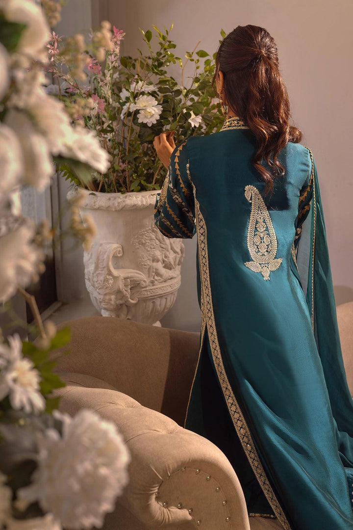 VISAAL - EMERALD SHIRT AND DUPATTA - Annus Abrar - Pret - raniazara