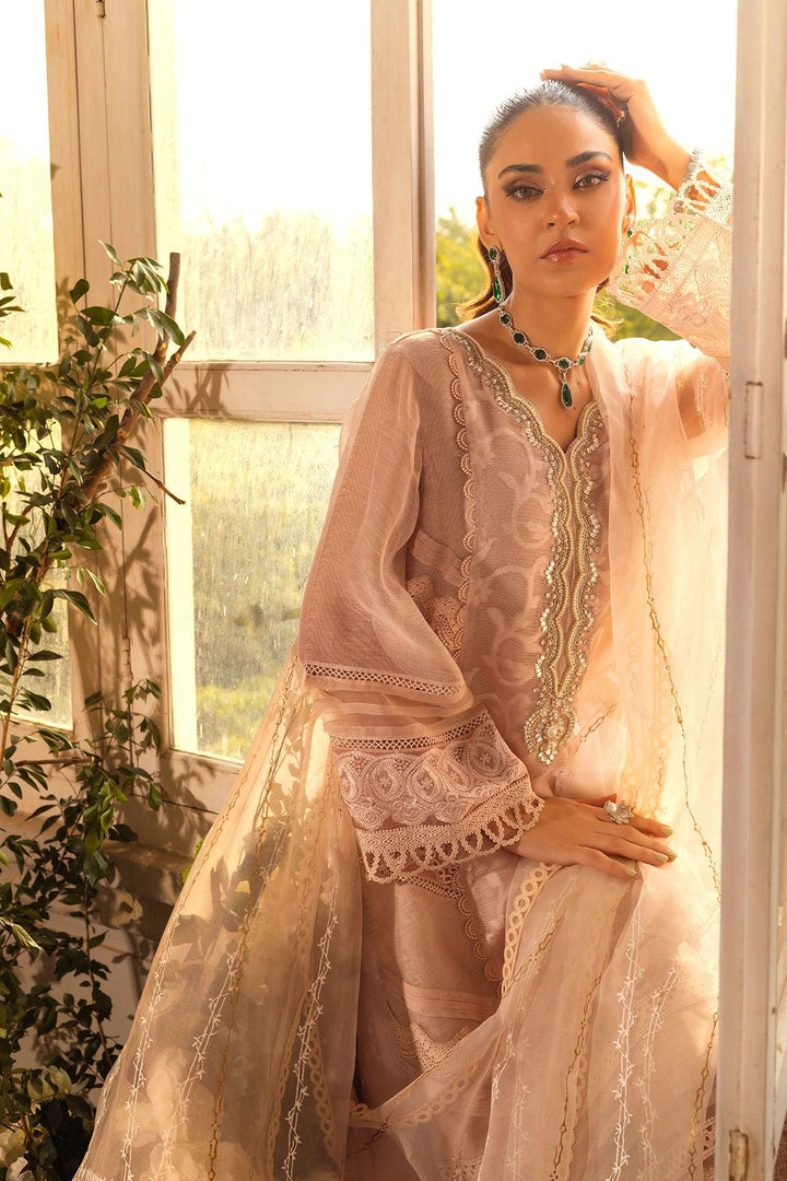 RUNA - SAND SHIRT AND DUPATTA - Annus Abrar - Luxury Pret - raniazara