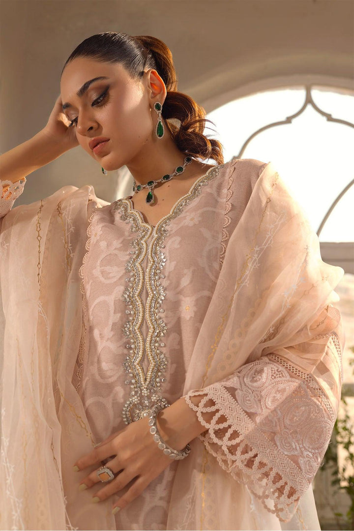 RUNA - SAND SHIRT AND DUPATTA - Annus Abrar - Luxury Pret - raniazara