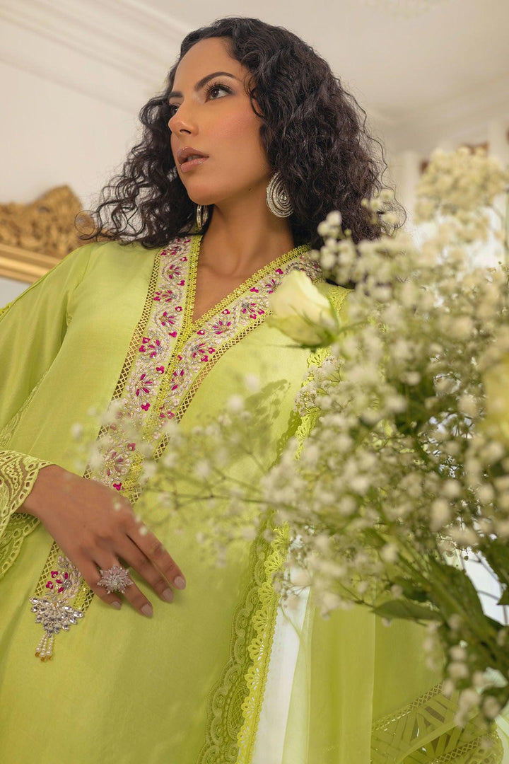 RAYLA KIWI GREEN - SHIRT AND PANTS - Annus Abrar - Luxury Pret - raniazara