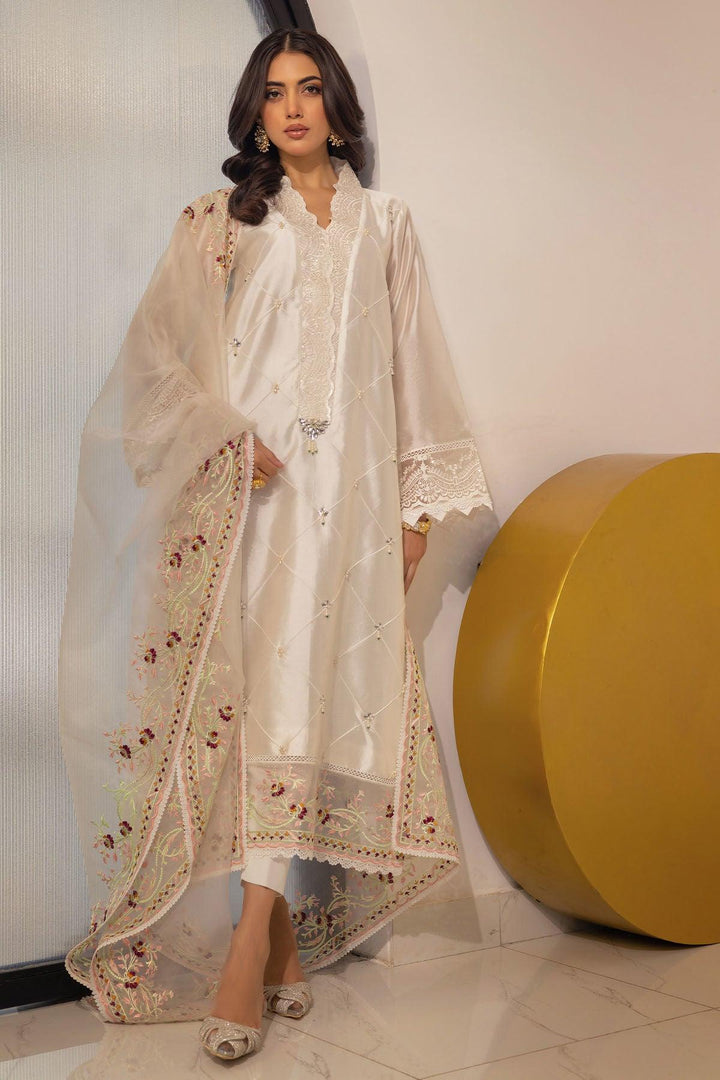 MIRSA IVORY - SHIRT AND DUPATTA - Annus Abrar - Luxury Pret - raniazara