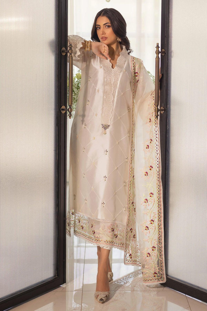 MIRSA IVORY - SHIRT AND DUPATTA - Annus Abrar - Luxury Pret - raniazara