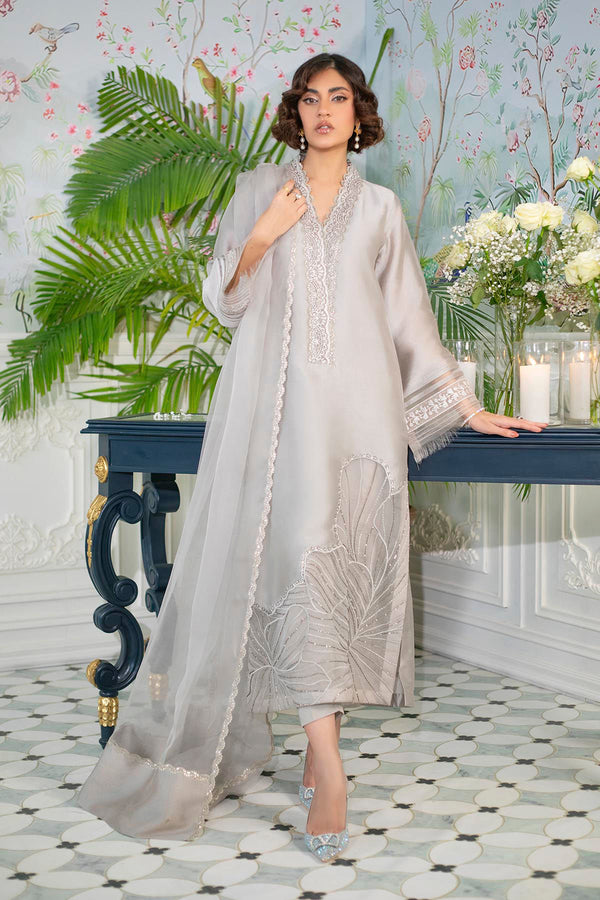 Lainey Grey - Shirt, Pants And Dupatta - Annus Abrar