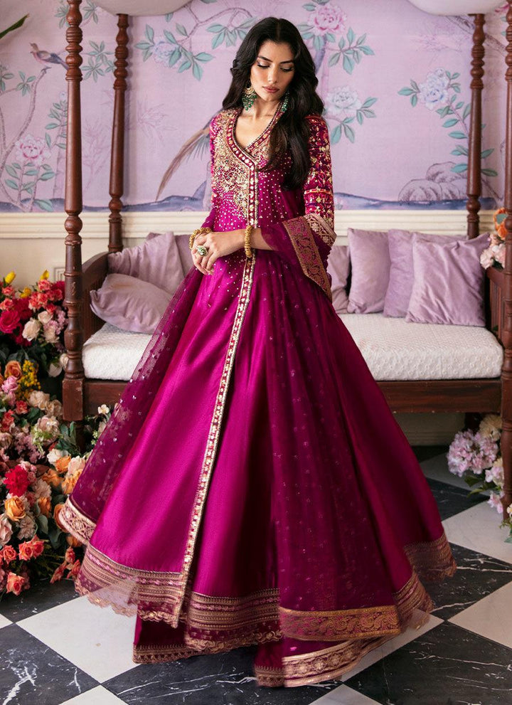 NARINA MAGENTA KALIDAAR AND DUPATTA - FARAH TALIB AZIZ - Luxury Pret - raniazara