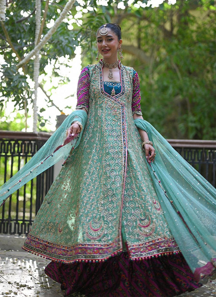 FELICITY AQUA-MINT ANGHARKHA - Farah Talib Aziz - Mehndi - raniazara