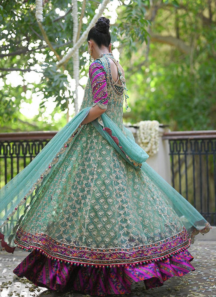 FELICITY AQUA-MINT ANGHARKHA - Farah Talib Aziz - Mehndi - raniazara