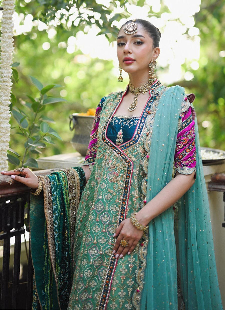 FELICITY AQUA-MINT ANGHARKHA - Farah Talib Aziz - Mehndi - raniazara