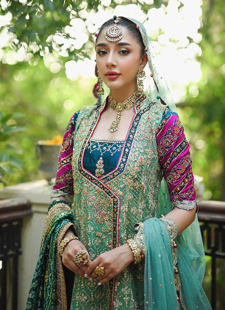 FELICITY AQUA-MINT ANGHARKHA - Farah Talib Aziz - Mehndi - raniazara