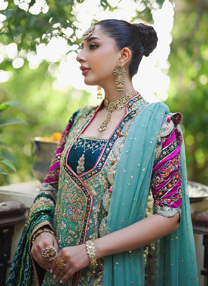 FELICITY AQUA-MINT ANGHARKHA - Farah Talib Aziz - Mehndi - raniazara