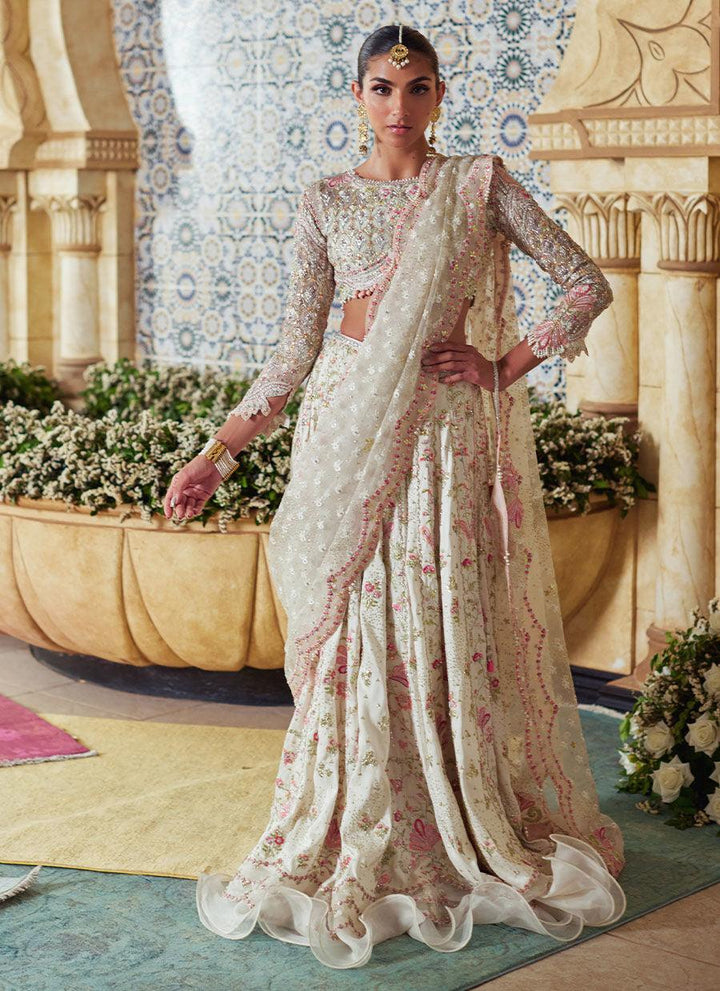 Amarisa Ivory Lehenga Choli - Farah Talib Aziz - Bridal - raniazara