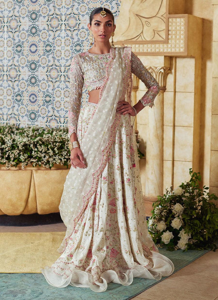 Amarisa Ivory Lehenga Choli - Farah Talib Aziz - Bridal - raniazara