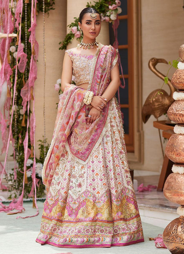 Rinesa Ivory Lehenga Choli - Farah Talib Aziz - Bridal - raniazara