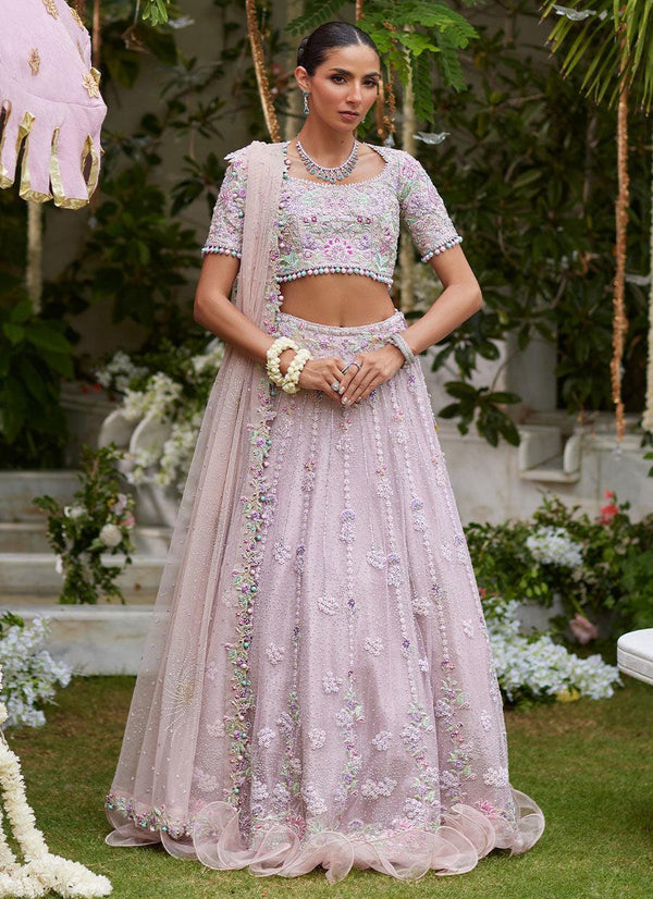 Gisel Powder Pink Lehenga Choli - Farah Talib Aziz - Bridal - raniazara