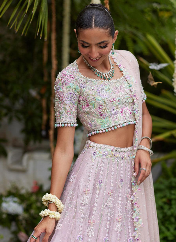 Gisel Powder Pink Lehenga Choli - Farah Talib Aziz - Bridal - raniazara