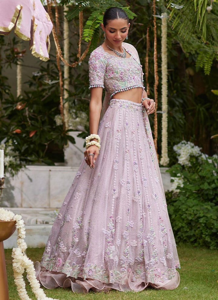 Gisel Powder Pink Lehenga Choli - Farah Talib Aziz - Bridal - raniazara