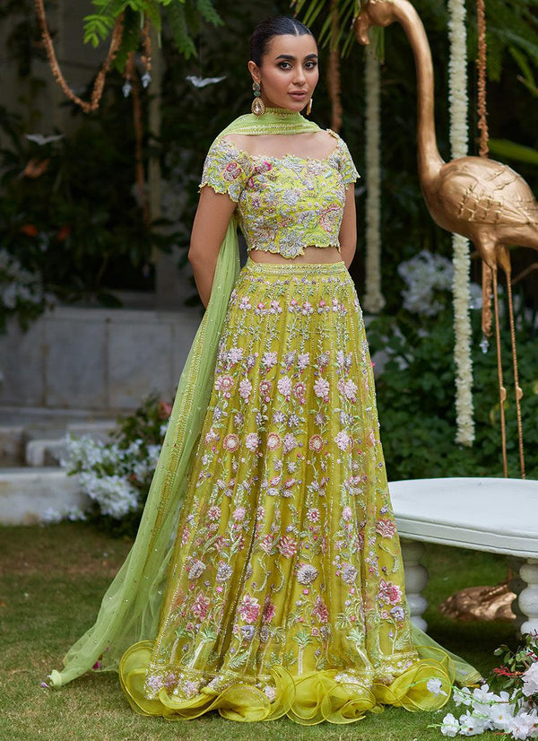 Nora Kiwi Lehenga Choli - Farah Talib Aziz - Bridal - raniazara