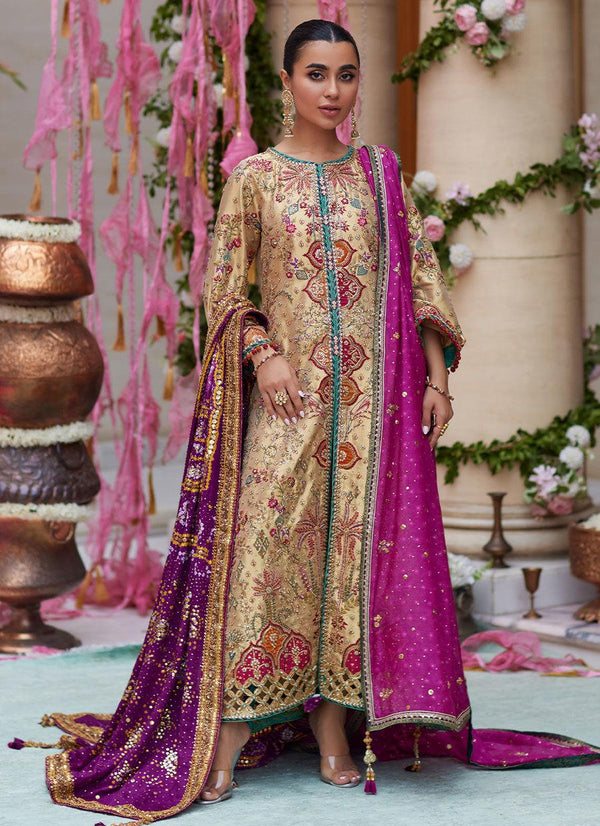 Nilan Gold Jacket - Farah Talib Aziz - Bridal - raniazara