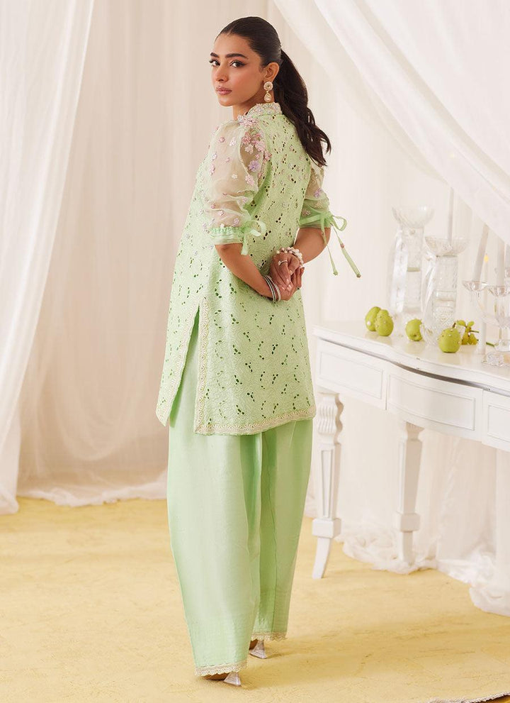 Nikol Mint Hand Embellished Shirt - FARAH TALIB AZIZ - Pret - raniazara