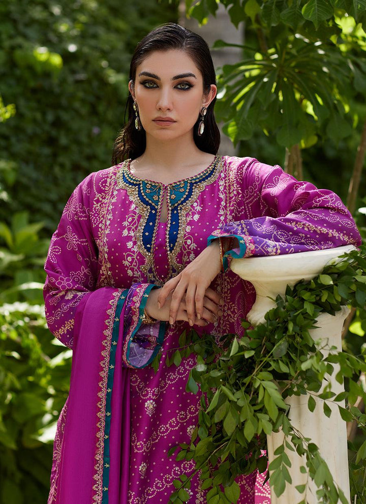 Tazeen Magenta Ombre Shirt And Dupatta - Farah Talib Aziz - Pakistani Suits - Pret - raniazara