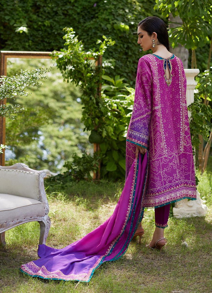 Tazeen Magenta Ombre Shirt And Dupatta - Farah Talib Aziz - Pakistani Suits - Pret - raniazara