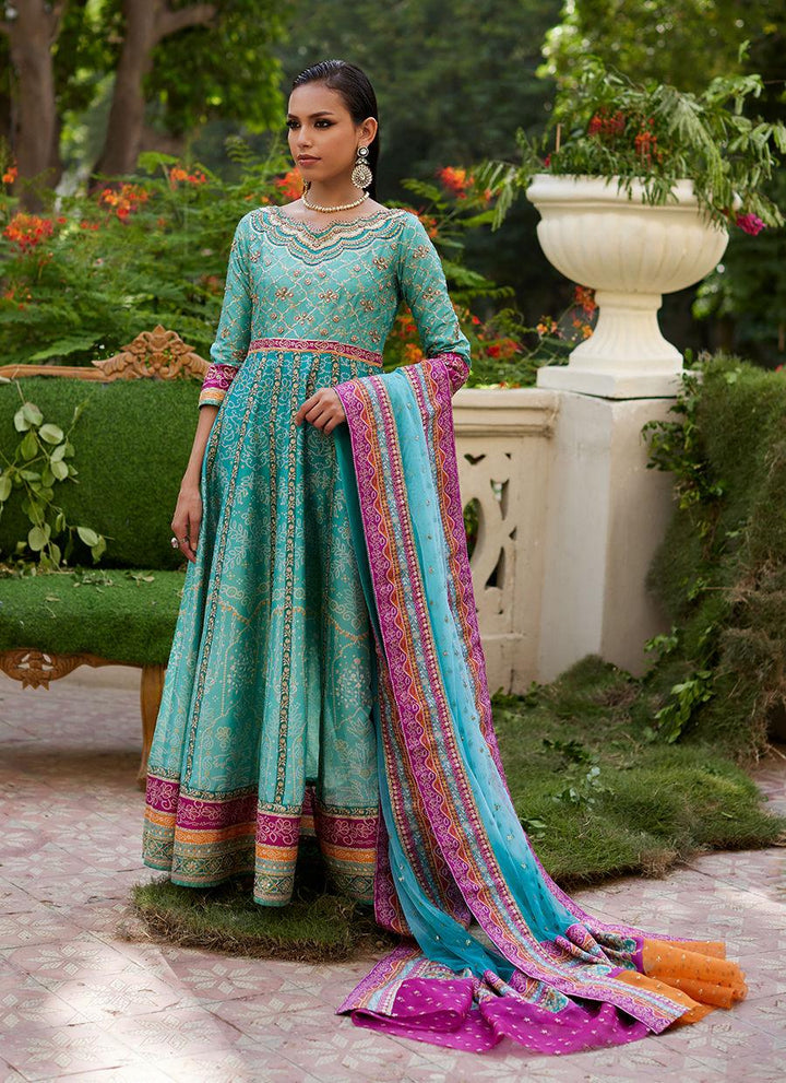 Zaiba Turquoise Kalidaar - Farah Talib Aziz - Pakistani Suits - Pret - raniazara