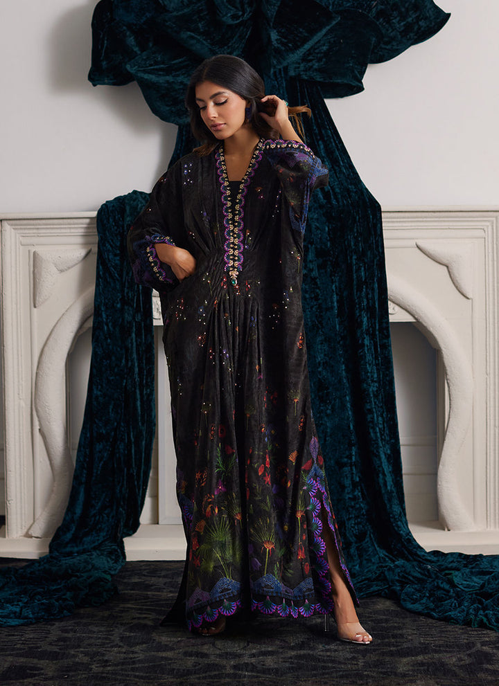 Dima Velvet Kaftan - Farah Talib Aziz - Kaftan Dress - raniazara