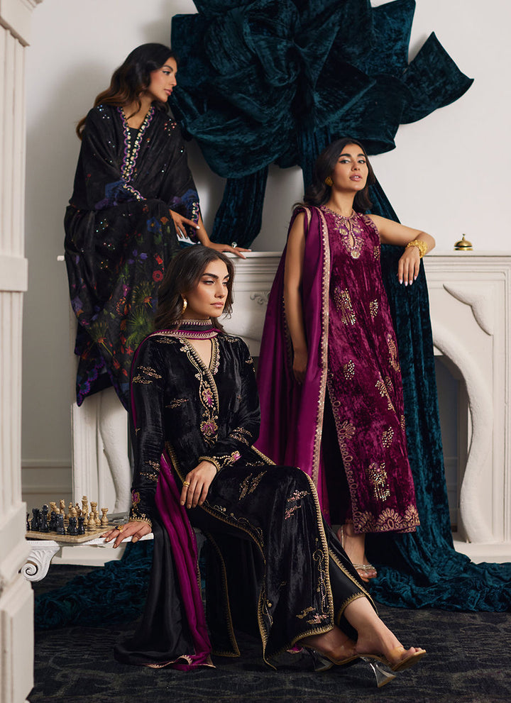 Dima Velvet Kaftan - Farah Talib Aziz - Kaftan Dress - raniazara