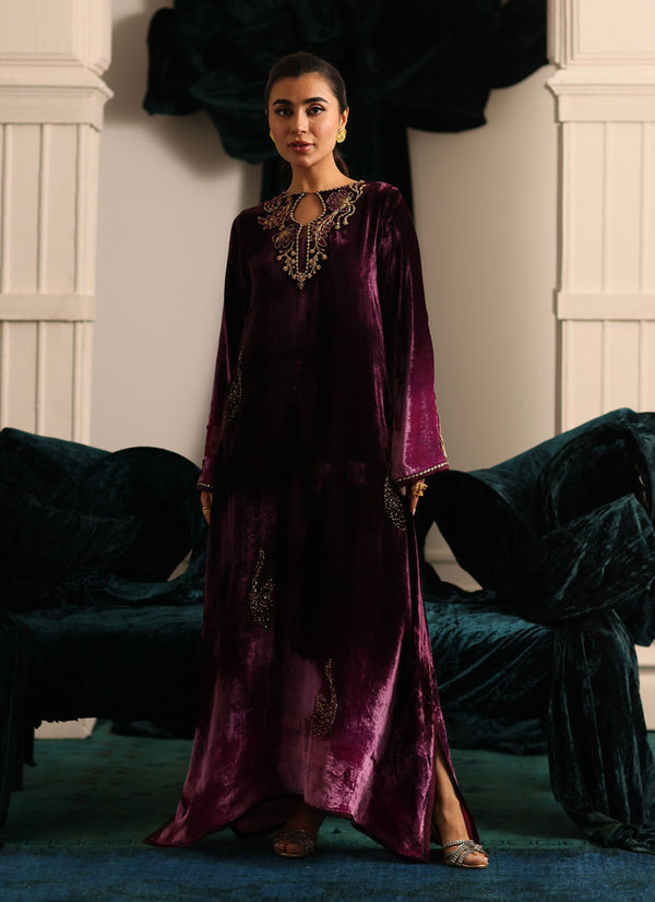 Nia Ombre Velvet Kaftan - Farah Talib Aziz - Kaftan Dress