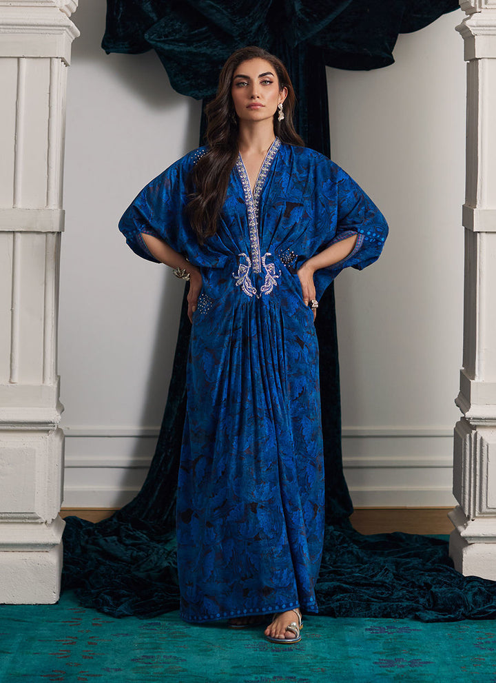 Roz Sapphire Kaftan - Farah Talib Aziz - Kaftan Dress - raniazara