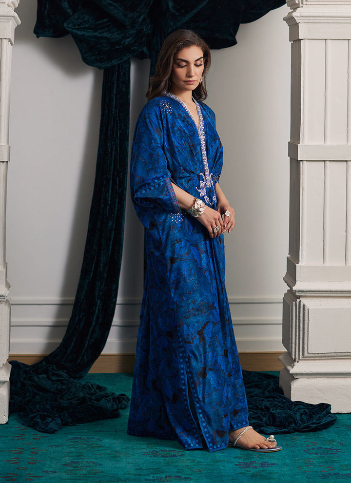 Roz Sapphire Kaftan - Farah Talib Aziz - Kaftan Dress - raniazara