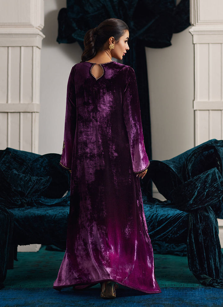 Nia Ombre Velvet Kaftan - Farah Talib Aziz - Kaftan Dress - raniazara