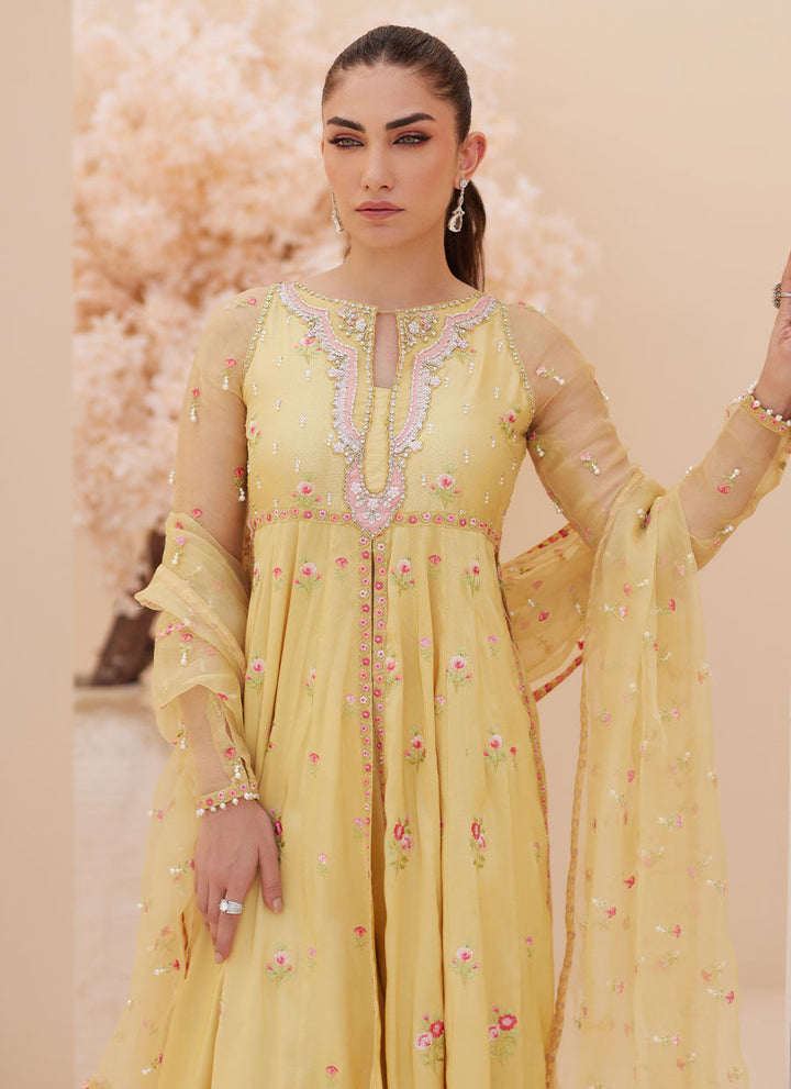 Buttercup Silk Kalidaar and Dupatta - Farah Talib Aziz - Casual Wear - raniazara