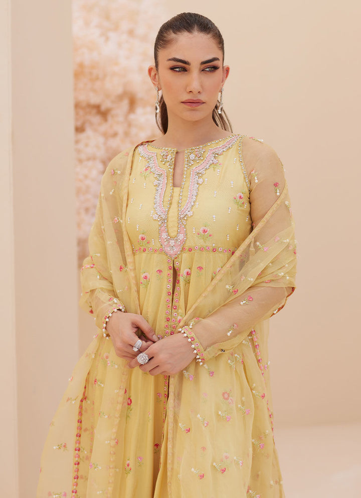 Buttercup Silk Kalidaar and Dupatta - Farah Talib Aziz - Casual Wear - raniazara