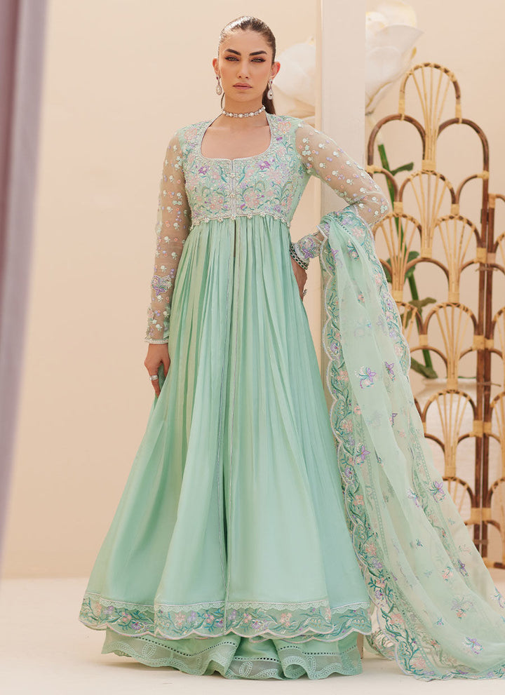 Freya Aqua Kalidaar and Dupatta - Farah Talib Aziz - Casual Wear - raniazara