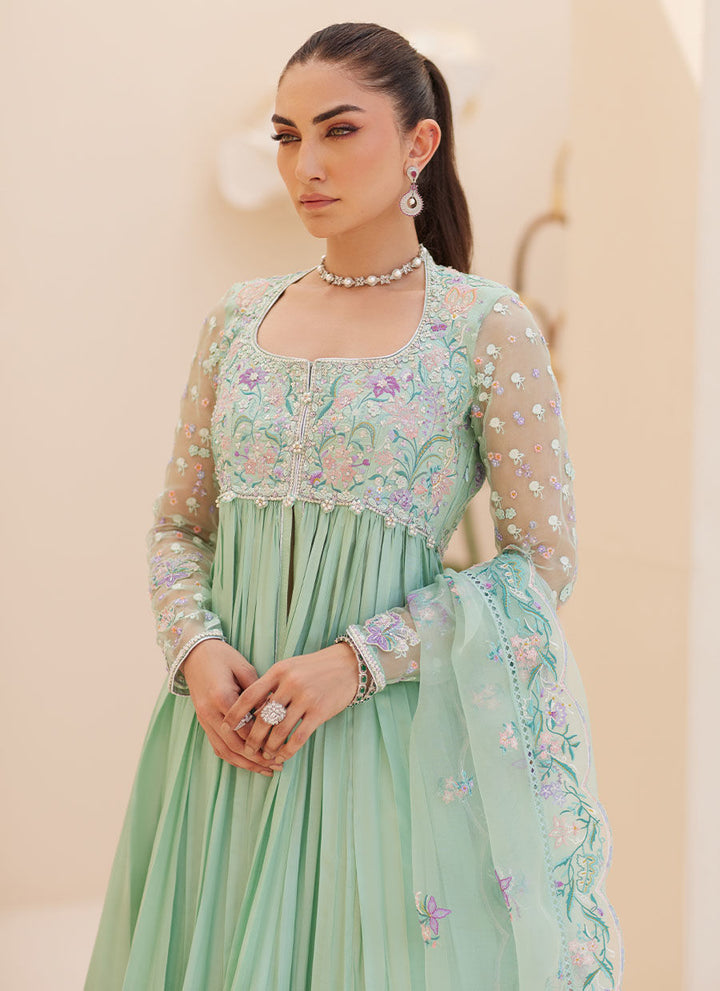 Freya Aqua Kalidaar and Dupatta - Farah Talib Aziz - Casual Wear - raniazara