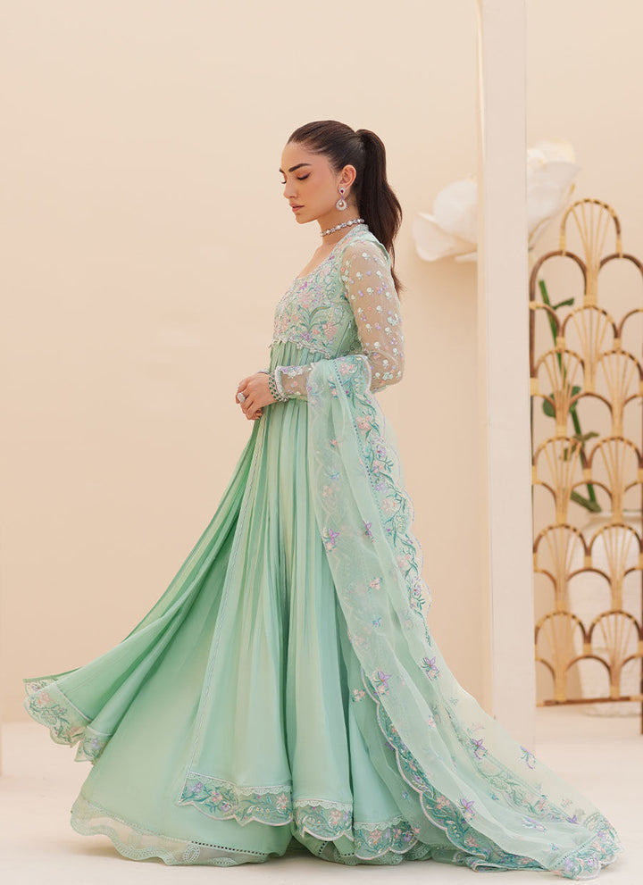 Freya Aqua Kalidaar and Dupatta - Farah Talib Aziz - Casual Wear - raniazara