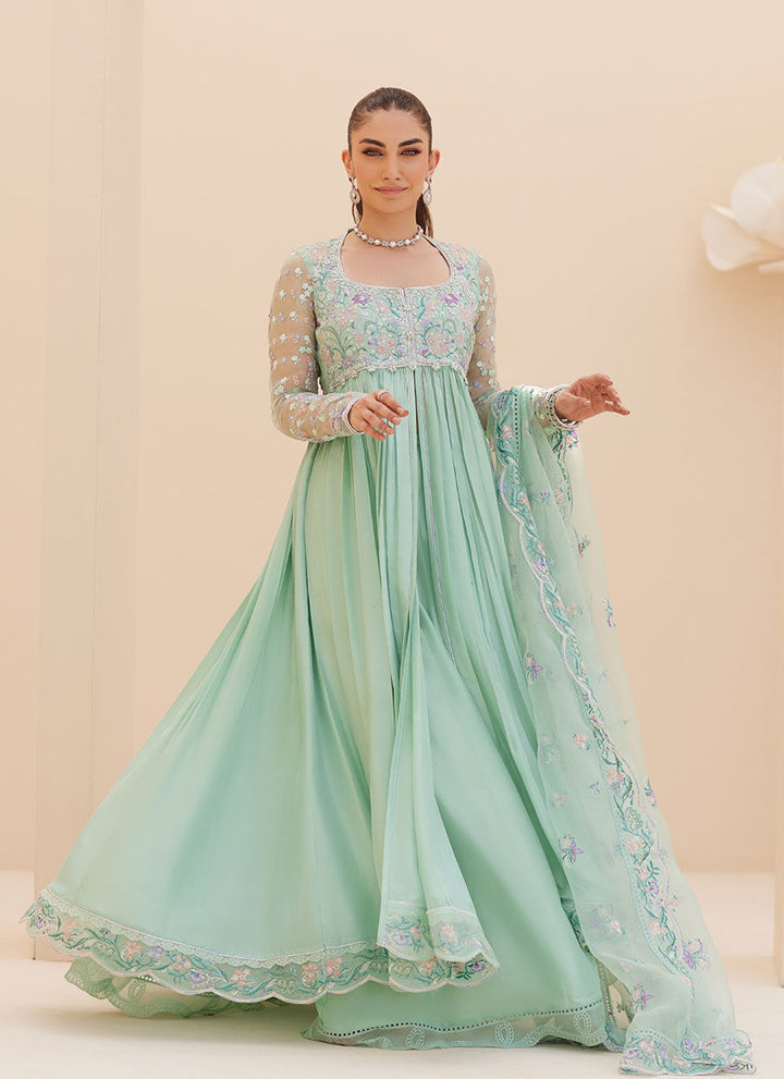 Freya Aqua Kalidaar and Dupatta - Farah Talib Aziz - Casual Wear - raniazara