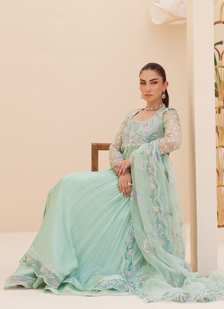 Freya Aqua Kalidaar and Dupatta - Farah Talib Aziz - Casual Wear - raniazara